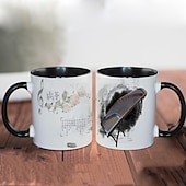  Taza de café de guitarra, tazas de café musicales, taza de viaje de guitarra, taza divertida para beber, decoración de escritorio, taza de té de cerámica de 11.2 oz, regalos de cumpleaños y Navidad para amantes de la música