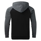 billiga bashuvtröjor för män-Herr Huvtröja Svart Gul Rubinrött Blå Orange Huva Färgblock Sport &amp; Utomhus Dagligen Helgdag Streetwear Häftig Ledigt Vår &amp; Höst Kläder Pull Tröjor