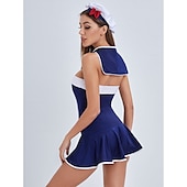 cheap Women&#039;s Costumes-Uniforms Career Costumes Sailor / Navy Cosplay Costume Adults&#039; Women&#039;s Outfits Cosplay Sexy Costume Masquerade Masquerade Easy Carnival Costume