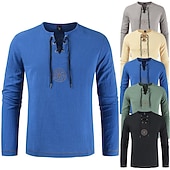 olcso Felsők-Középkori Reneszánsz 17. század Közepes hossz Blúz / Ing Szerepjáték Jelmezek Vámpírok Kalóz Lovag Viking Zsinór Hímzés Jelmez Férfi Kalóz Fantasy Mindszentek napja Álarcos mulatság Alkalmi / Napi