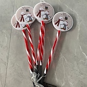 Недорогие уличные рождественские огни-Рождественские солнечные леденцовые дорожные ог lights 80 LED 4 в 1 для улицы 25 дюймов 8 режимов освещения подсвеченные мятные трости рождественские украшения водонепроницаемый подключаемый