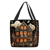 cheap Graphic Print Bags-Women&#039;s Tote Shoulder Bag Canvas Tote Bag Polyester Shopping Daily Print Large Capacity Foldable Lightweight 3D Rainbow