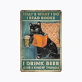abordables cartel de chapa de metal-1 pieza de cartel de hojalata de metal retro, cartel de hojalata de gato lindo, carteles de cocina vintage, decoración de pared, pintura colgante de pared para decoración del hogar, arte de pared, cartel de hojalata de metal 20x3 0cm/8&#039;&#039;x12&#039;&#039;