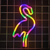 ieftine Lumini Neon LED-semne de neon cu led pentru decor camera fetelor semne de neon lumina de perete lămpi de birou cu baterie funcționare usb lumini de noapte cu piedestal bar roz dormitor petrecere de Crăciun
