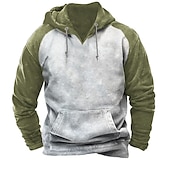 billiga bashuvtröjor för män-Herr Huvtröja Marinblå Grön Grå Huva Färgblock Sport &amp; Utomhus Dagligen Helgdag Streetwear Häftig Ledigt Vår &amp; Höst Kläder Pull Tröjor Långärmad