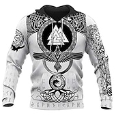 abordables Sudaderas con capucha para hombre-Wishine sudaderas con capucha unisex impresión digital 3d película de terror payaso sudadera pulóver top negro xl tops de calavera
