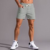 economico Pantaloncini casual-Per uomo Pantaloncini rosa Pantaloncini estivi Pantaloncini casual Tasche Liscio Comfort Traspirante Esterno Giornaliero Per uscire Di tendenza Informale Nero Bianco