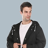baratos Chapéus de Chuva-Capa de chuva embrulhada para adultos eva, jaqueta protetora para homens e mulheres, equipamento de chuva preto espesso e transparente para pesca de montanhismo