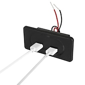 abordables Cargadores para coche-Starfire, 1 Uds., enchufe de cargador usb dual 3.1a para motocicleta, camión, barco, adaptador de corriente para coche, toma de corriente