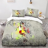 cheap Duvet Cover Sets-3Pcs/2Pcs Basketball Print Duvet Cover Set Bedding Sets Comforter Cover with Soft Lightweight Microfiber