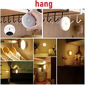olcso Puck Lights-8 led mozgásérzékelő led éjszakai lámpa intelligens kapcsoló érzékelő lámpa usb újratölthető akkumulátorral működő fürdőszobai éjjeli lámpa szoba folyosó hozzáféréshez fürdőszoba otthoni világítás