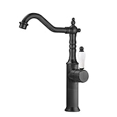 お買い得  回転可能-水栓 - シングルハンドルつの穴 電気メッキ 標準スパウト センターセット レトリ／ヴィンテージ / ミニマリスト Kitchen Taps