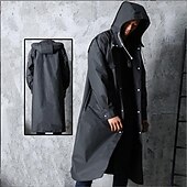 baratos Chapéus de Chuva-Capa de chuva embrulhada para adultos eva, jaqueta protetora para homens e mulheres, equipamento de chuva preto espesso e transparente para pesca de montanhismo