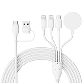 economico Cavetti per cellulari-Cavo di ricarica magnetico per orologio Apple 4 in 2 per orologio Apple / iPhone / Airpods Cavo di ricarica magnetico con serie iwatch se / 8/7/6/5/4/3/2