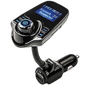 cheap Bluetooth Car Kit/Hands-free-NEW T10 Hands-free Bluetooth Car Kit MP3 Music Player FM Transmitter 5V 2.1A USB Car Charger 1.44&quot; LED Screen
