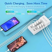 billige Trådløse ladere-50w multi-port lader usb10 port 10a hurtigladende mobiltelefon nettbrett smart distribusjonsplugg 5v2.4a