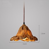 economico Luci a sospensione-lampada a sospensione a led arte in resina lampada a sospensione 21 cm semplice caffetteria ristorante bar lampada a sospensione e26 / 27 sorgente luminosa plafoniera in metallo ferro 1 pz 110-240 v