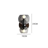 economico Luci da parete-Lightinthebox lampada da parete a led vetro bianco caldo 24 cm moderna lampada da parete a led sfondo soggiorno camera da letto comodino applique da parete per interni illuminazione sconce 1 pz