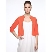 levne Svatební bolerka-Poloviční rukáv Sáčka Šifón / Polyester Svatební / Večírek Dámské bolerko S Výšivka