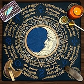 olcso Asztalterítők-tarot asztalterítő játékhoz, oltárterítő, boszorkánysági asztrológia dekoráció orákulumkártya pad tarot szőnyeg witcher dekor, parti ajándékok, parti ajándék dekoráció, parti kellékek varázsművészeti