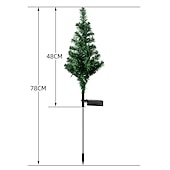 abordables lumières de Noël en plein air-Lumières de sapin de Noël solaires décorations de sapin de Noël en LED artificielles étanches à l’extérieur mini sapins de Noël pré-éclairés à énergie solaire avec lumières pour jardin pelouse chemin