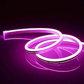 baratos Iluminação Neon LED-2,5 m 5m Luzes de tira de néon 300/600 LEDs Neon Flexível 6mm 1Setar o suporte de montagem 1 x adaptador de 12V 3A 1 x adaptador de energia 2A 1conjunto Branco Quente Branco Vermelho Luzes de feriado