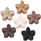 cheap Hair Styling Accessories-1PC Flower Claw Clips Hawaiian Hair Clips Plumeria Hair Clips Large Hair Claw Clips for Thick Hair 3.3 inch Medium Claw Clips for Thin Hair Strong Hold Nonslip Hair Clips Beach Hair Accessories for Women and Girls -Hawaii