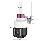 cheap Outdoor IP Network Cameras-Wireless Speed Dome Security Camera Humanoid Tracking Sound and Light Alert Smart Full Color Night Vision Bilingual Intercom Outdoor PTZ IP Camera CCTV Security Surveillance Camera(720P/1080P)
