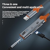 Недорогие USB-концентраторы-новый 3 в 1 usb-разветвитель для зарядки аудио с разъемом типа c на разъем 3,5 мм + двойной адаптер для разъема для наушников типа c