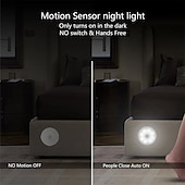 olcso Puck Lights-8 led mozgásérzékelő led éjszakai lámpa intelligens kapcsoló érzékelő lámpa usb újratölthető akkumulátorral működő fürdőszobai éjjeli lámpa szoba folyosó hozzáféréshez fürdőszoba otthoni világítás