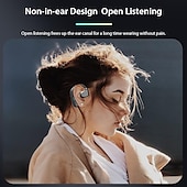 abordables Auriculares telefónicos y de negocios-1 unidad de auricular inalámbrico bluetooth de larga espera con pantalla de potencia led, auricular bluetooth con cancelación de ruido, auricular inalámbrico con gancho para la oreja, auriculares