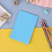 baratos materiais de pintura, desenho e arte-200 folhas/pacote notas adesivas autoadesivas linha horizontal simples bloco de notas azul rosa amarelo design kawaii adesivos bloco de papel de memorando