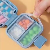economico deposito bagagli e viaggi-Scatola portapillole sigillata portatile da 1pc, mini portapillole portatile con scomparto, custodia per pillole da viaggio, contenitore per medicinali