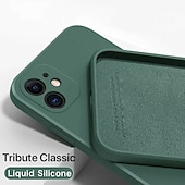 levne Pouzdra pro iPhone-telefon Carcasă Pro iPhone 15 Pro Max Plus iPhone 14 13 12 11 Pro Max Plus X XR XS Zadní kryt Pouzdro z tekutého silikonu Nárazuvzdorné Pevná barva Silikonový gel Silikon