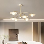 billiga Hängande-modern led ljuskrona belysning lampa 6/8 huvud 3 färg vit metall glas inomhus armatur ljus för vardagsrum sovrum 110-240v