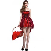 levne Dámské Kostýmy-Červená Karkulka Šaty Cosplay kostým plášť s kapucí Dospělé Dámské Punk a gotika Sexy kostým Párty Karneval Mardi Gras Jednoduchý karnevalový kostým