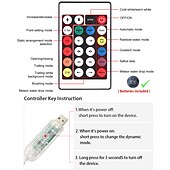 ieftine Alimentare USB-bandă de lumină led rgb magic culoare aplicație control șir de lumină magică șir de lumină cu led piele șir de lumină decorativă de Crăciun pentru camera de familie sufragerie decor în aer liber