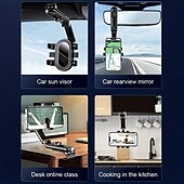 cheap Car Holder-Car Sun visor mobile phone bracket Rotatable Adjustable Multifunction Phone Holder for Car Compatible with All Mobile Phone Phone Accessory