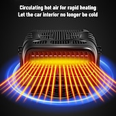 billige biloppvarmingsutstyr-2 i 1 bilvarmer 12v/24v elektrisk kjøling varmevifte bærbar elektrisk tørketrommel frontrute demister defroster vifte bilpynt