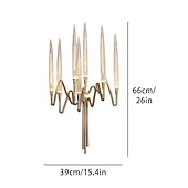 abordables Apliques de pared de cristal-luces de pared de interior de cristal k9 7 cabezas de oro led aplique de pared de estilo nórdico sala de estar tiendas cafés acero blanco cálido luz de pared blanco cálido 110-240v