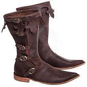 levne obuv-Retro Středověké Renesanční Ke kolenům Turn Shoes Pirát Viking Vikingové Ranger Elfí Maškarní kostým Pánské Keltské Pirát Královský předvečer Všech svatých Karneval Plesová maškaráda Karneval Výkon