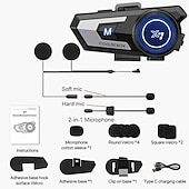 cheap Motorcycle Helmet Headsets-X7 Bluetooth 5.0 Motorcycle Helmet Headset Headphone Wireless Motorcycle Handsfree Stereo Earphone MP3 Speaker Waterproof