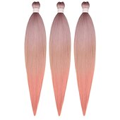 cheap Crochet Hair-Ginger Golden Ombre Braiding Hair Pre Stretched Kanekalon Braiding Hair Box Braids Human Hair Extensions 26 inch