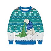 olcso Vicces karácsonyi pulóverek és pulóverek-Karácsony Alpaka Pullover Vicces karácsonyi pulóver Állat minta 3D nyomtatás 3D Grafikus Kompatibilitás Páros Férfi Női Felnőttek Karácsony 3D nyomtatás Parti Fesztivál