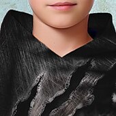 billiga Pojkens 3D-djur-Pojkar 3D Djur Tiger Huvtröja Pullover Långärmad 3D-tryck Höst Vinter Mode Streetwear Häftig Barn 3-12 år Utomhus Ledigt Dagligen Normal