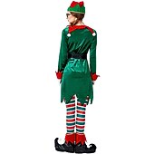 billiga Vuxna juldräkter-jultomten Alf Mrs.Claus Kläder Julhatt Fin julklänning Dam Jul Karnival julafton Jul Vuxna Fest Jul Kappa Byxor Handskar Skärp Benvärmare