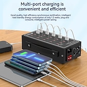 economico Hub USB-caricabatterie multi usb stazione di ricarica rapida usb universale caricatore portatile per iphone 15 samsung xiaomi ipad tablet 10/20/30/40/50/60 porte