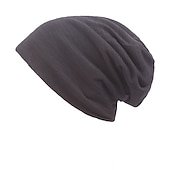 levne Čepice s čepicí-Unisex Čepice Beanie Černá Kávová Bavlna Cestování Plážový styl Venkovní Dovolená Bez vzoru
