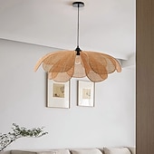 preiswerte Insellichter-Traditionelle Bambus-Pendelleuchte, kreative handgefertigte Pendelleuchte, 60 cm, Retro-Bambus-Pendelleuchte, gewebte Hängelampe, Korblampenschirm, Hängeleuchte für Esstisch, Restaurant, 110–240 V
