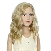 voordelige Feestpruiken-Zwarte Pruik voor Kinderen Meisjes Korte Krullende Pruik Zwarte Pruik voor Verkleed Feest Cosplay Synthetische Pruiken Haarnet Halloween Pruiken